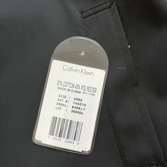Calvin Klein Mens Rain Coat Size 40R Black New - Picture 6 of 10